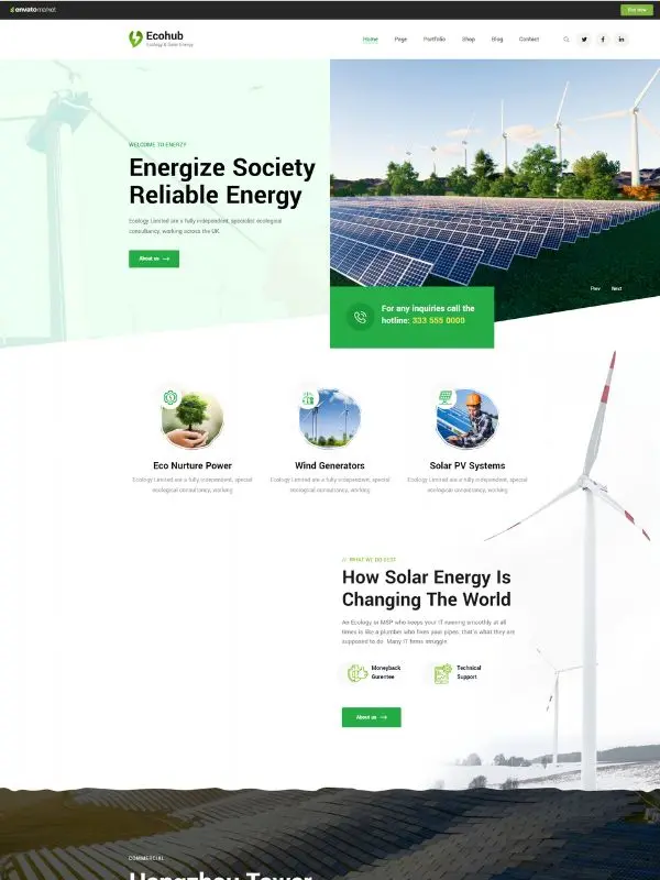 Ecology Solar website design