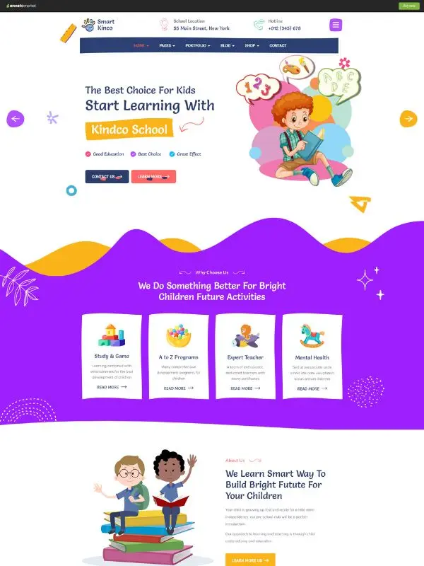 School kindergarten Website design 2
